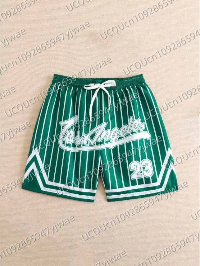 Men's Los Angeles Print Beach Shorts Casual Unisex Gym Fitness Men's Trousers Summer Women Shorts Sport Beach Shorts - VibraStore