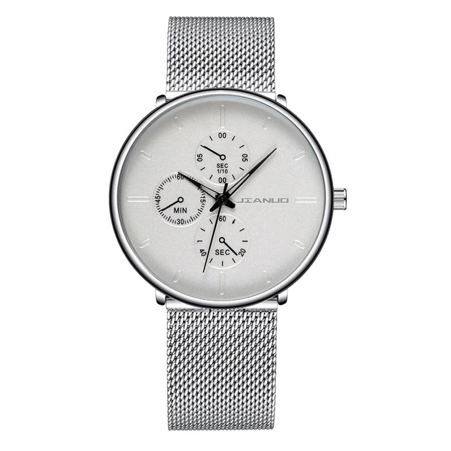 Men's Mesh - band Quartz Casual Business Luminous Watch - VibraStore