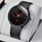Men's Mesh - band Quartz Casual Business Luminous Watch - VibraStore