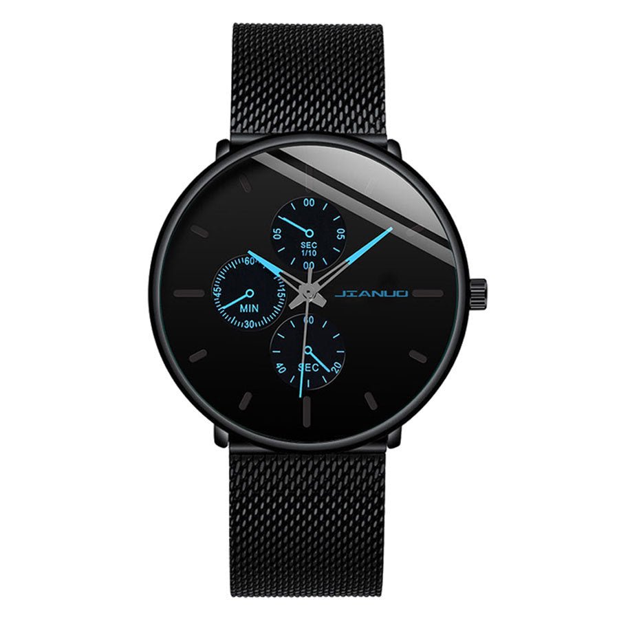 Men's Mesh - band Quartz Casual Business Luminous Watch - VibraStore