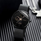 Men's Mesh - band Quartz Casual Business Luminous Watch - VibraStore