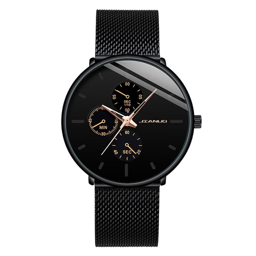 Men's Mesh - band Quartz Casual Business Luminous Watch - VibraStore