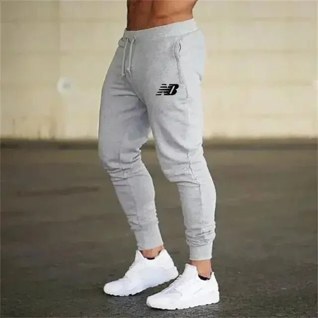 Men's pants Casual Printed Sweatpants Sports Elastic Trousers Loose Fitness Autumn Breathable Drawstring - VibraStore