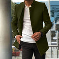 Men's Slim Coat Fashion Single - breasted Solid Color Business Jackets Fall And Winter Tops Outwear Clothing - VibraStore