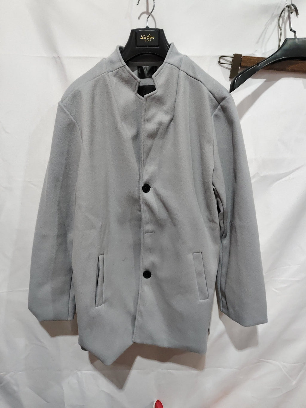 Men's Slim Coat Fashion Single - breasted Solid Color Business Jackets Fall And Winter Tops Outwear Clothing - VibraStore