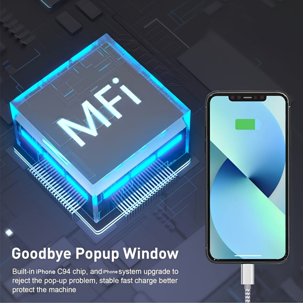 [MFi Certified] USB - C to Lightning Cable - 1/2/3/4pcs - 6 Feet - for iPhone Charger - Nylon Braided - C - Type - Compatible with iPhone 14/13/12/11 Pro Max - and White - VibraStore