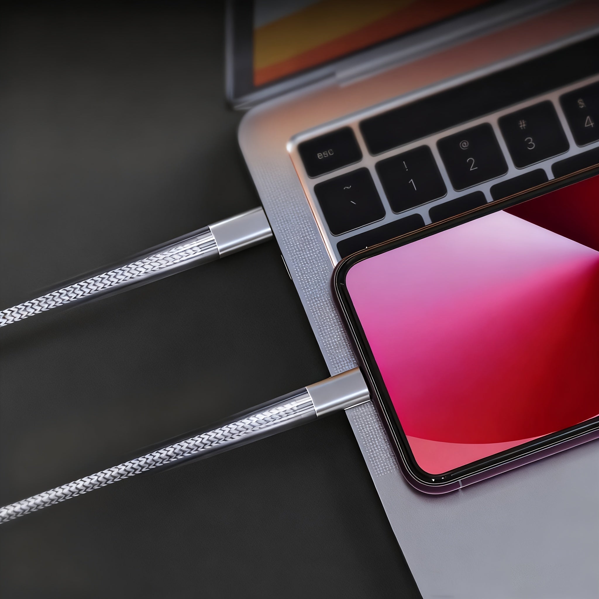 [MFi Certified] USB - C to Lightning Cable - 1/2/3/4pcs - 6 Feet - for iPhone Charger - Nylon Braided - C - Type - Compatible with iPhone 14/13/12/11 Pro Max - and White - VibraStore