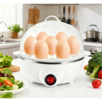 Mini cocina para huevos para 1 persona, apagado automático, multifuncional, para hacer huevos cocidos al vapor, para desayuno, electrodoméstico de cocina - VibraStore