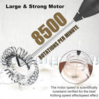 MINI Espumador de leche recargable por USB, máquina de espuma de 3 velocidades, batidor de café, mezclador con mango eléctrico, batidor de huevos - VibraStore