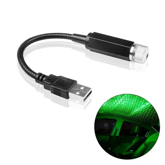 Mini LED Car Roof Star Night Light Projector Atmosphere Galaxy Lamp USB Decorative Adjustable for Auto Roof Room Ceiling Decor - VibraStore