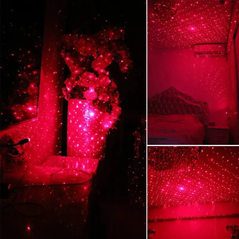 Mini LED Car Roof Star Night Light Projector Atmosphere Galaxy Lamp USB Decorative Adjustable for Auto Roof Room Ceiling Decor - VibraStore