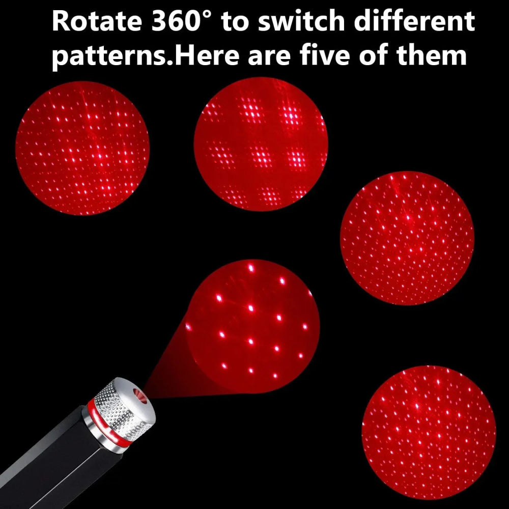 Mini LED Car Roof Star Night Light Projector Atmosphere Galaxy Lamp USB Decorative Adjustable for Auto Roof Room Ceiling Decor - VibraStore