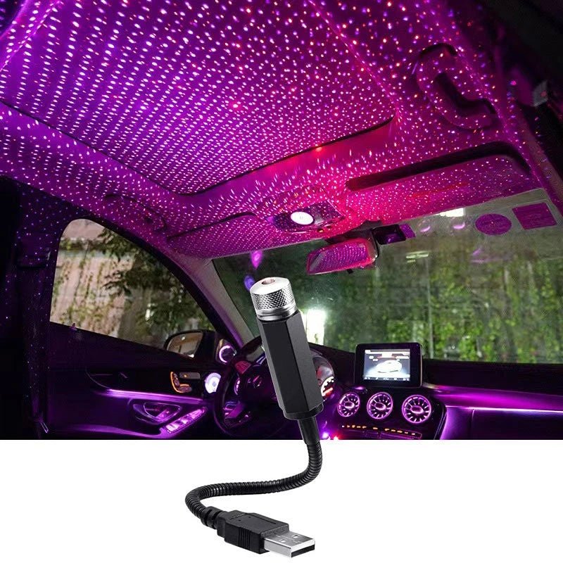 Mini LED Car Roof Star Night Light Projector Atmosphere Galaxy Lamp USB Decorative Adjustable for Auto Roof Room Ceiling Decor - VibraStore