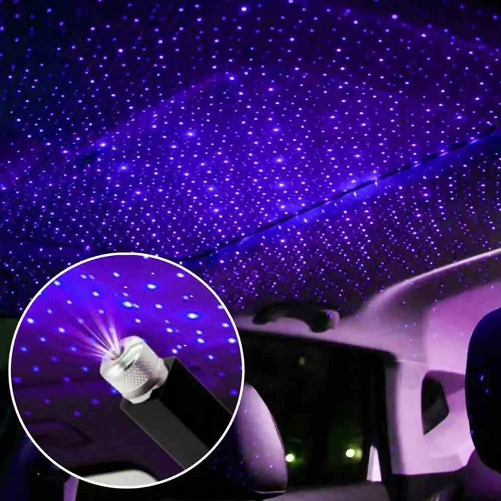 Mini LED Car Roof Star Night Light Projector Atmosphere Galaxy Lamp USB Decorative Adjustable for Auto Roof Room Ceiling Decor - VibraStore