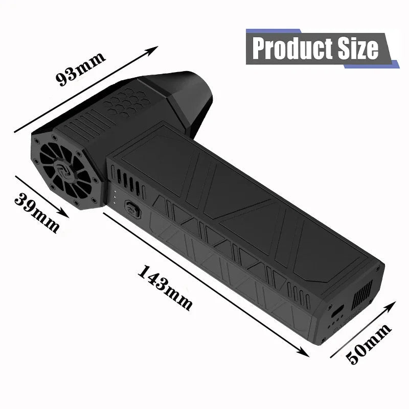 Mini Turbo Jet Fan 130000RPM Wind Speed 52m/s Brushless Motor Handheld Duct Fan High - Performance Cyclone Turbo Electric Blower - VibraStore