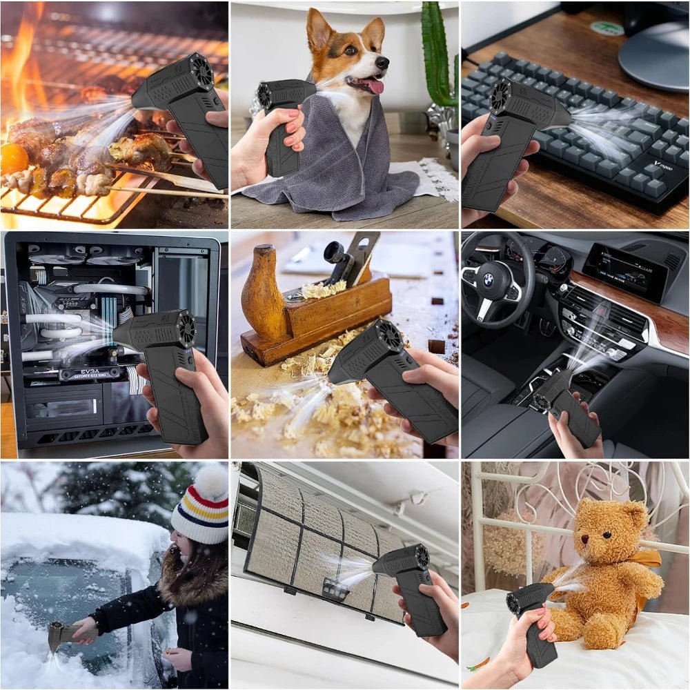 Mini Turbo Jet Fan 130000RPM Wind Speed 52m/s Brushless Motor Handheld Duct Fan High - Performance Cyclone Turbo Electric Blower - VibraStore