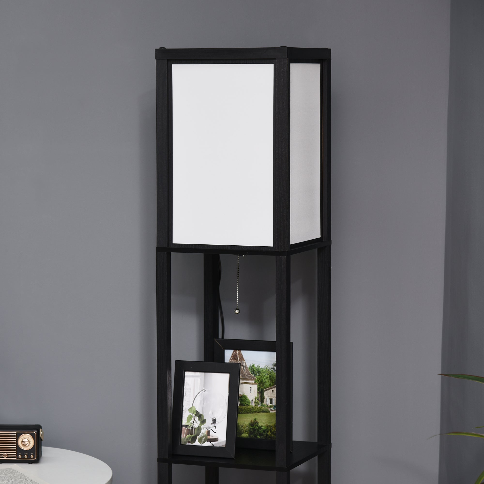 Modern Shelf Floor Lamp with Dual Ambient Light - VibraStore