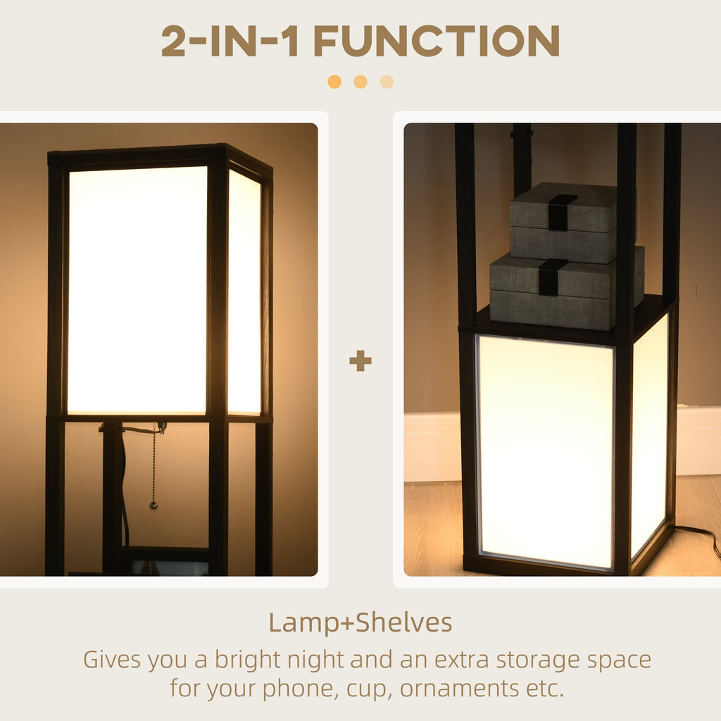 Modern Shelf Floor Lamp with Dual Ambient Light - VibraStore