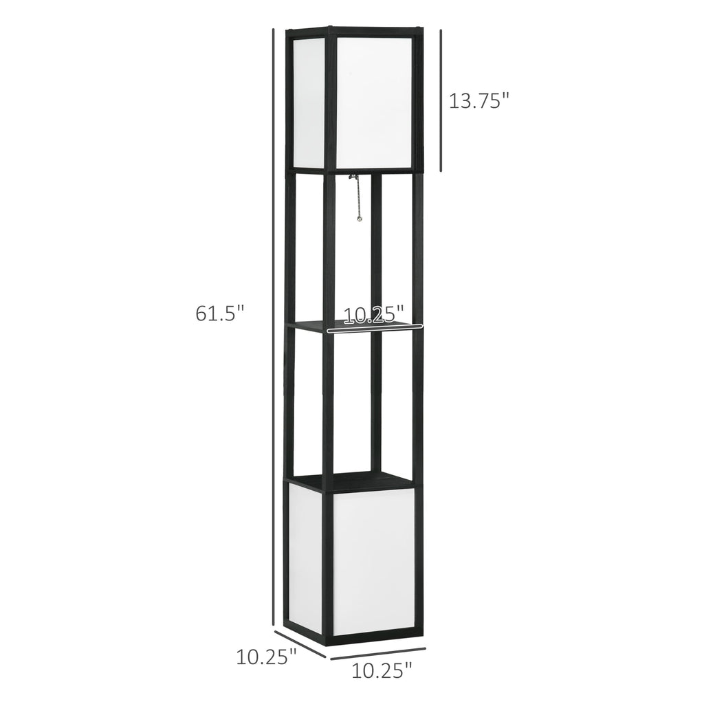 Modern Shelf Floor Lamp with Dual Ambient Light - VibraStore