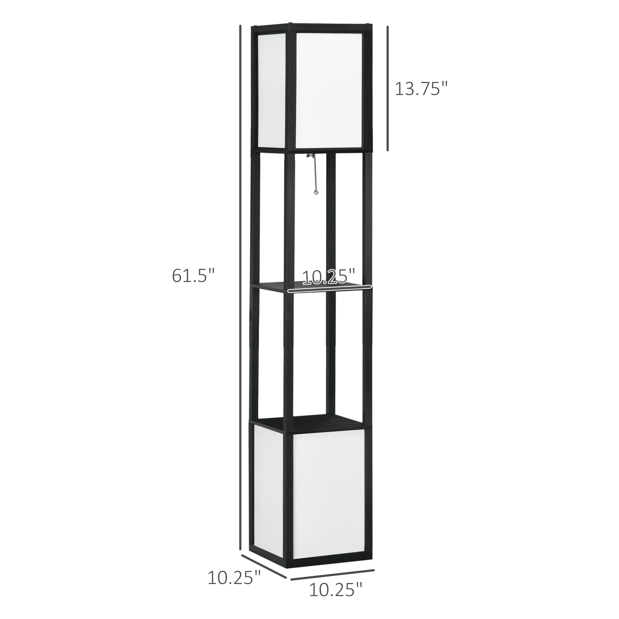 Modern Shelf Floor Lamp with Dual Ambient Light - VibraStore