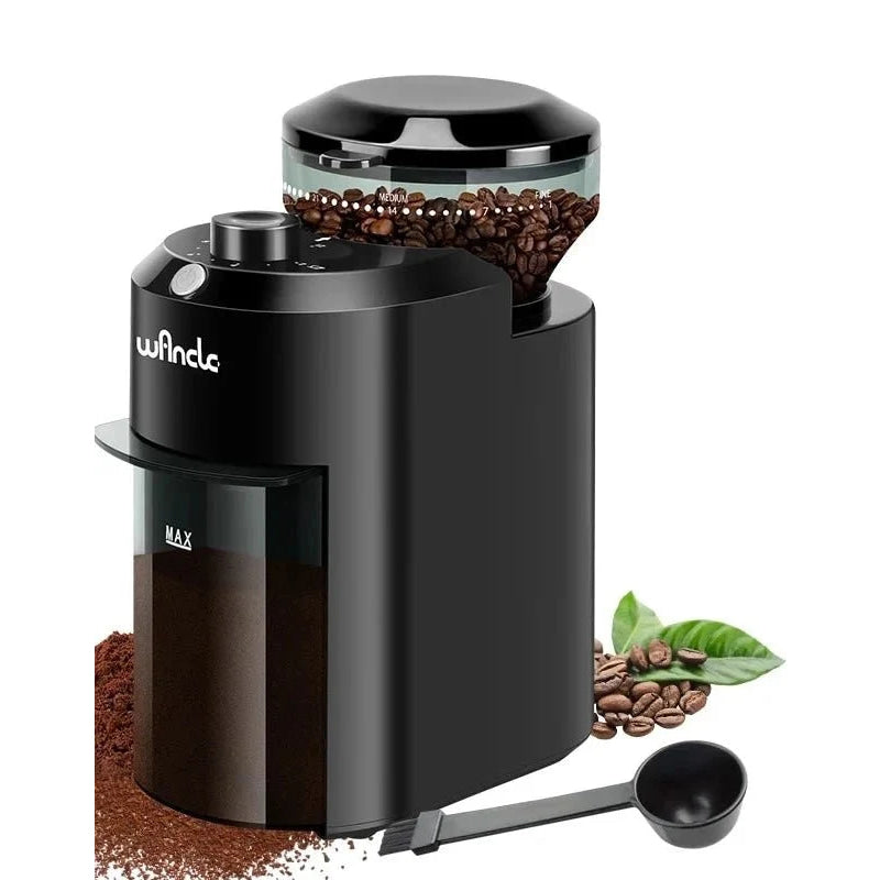 Molinillo de café eléctrico Wancle, molinillo de rebaba ajustable, molinillo de café cónico con 28 ajustes de molienda precisos, 220V/120V - VibraStore