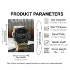 Multifunction Men's Sports Watch Waterproof Luminous Alarm Clock Men LED Digital Watch Large dial Electronic Wristwatch - VibraStore