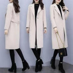 New Autumnwinter Wool Coat, Mid - length, Loose - fit, Korean Style - VibraStore