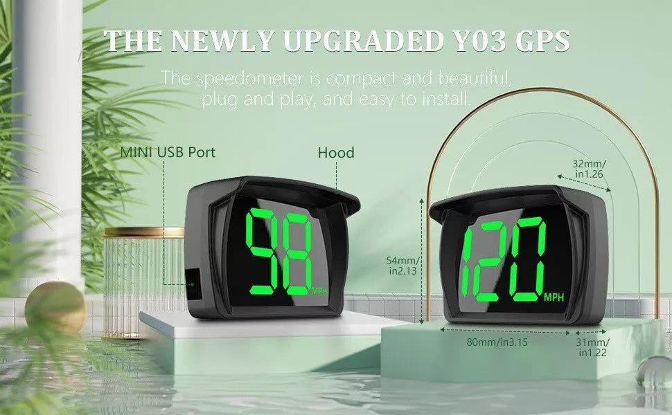 New HUD Car Head - up Display MPH Speed Display 3 - inch Multi - function LCD MPH Dashboard - VibraStore