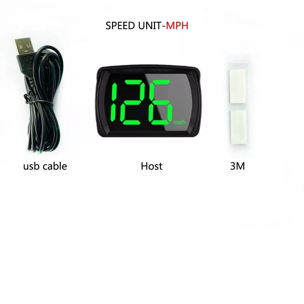 New HUD Car Head - up Display MPH Speed Display 3 - inch Multi - function LCD MPH Dashboard - VibraStore