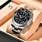 New PAGANI DESIGN PD - 1662 V5 Men Mechanical Watch Luxury Ceramic Bezel Automatic Watch 10bar Waterproof Sapphire Glass GMT Watch - VibraStore