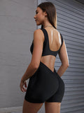 New Slim - fit Solid Color Jumpsuit Yoga Outfit - VibraStore