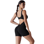 New Slim - fit Solid Color Jumpsuit Yoga Outfit - VibraStore