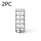 Nordic Crystal Lamp USB Table Lamps Bedroom Touch Dimming Atmosphere Diamond Night Light Rose Projector Lamp Decor - VibraStore