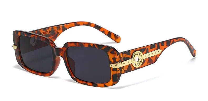 Nuevas gafas de sol Vintage de moda para mujer, gafas de sol cuadradas pequeñas de marca de lujo con patillas huecas, gafas de sol para hombre a la moda UV400 - VibraStore