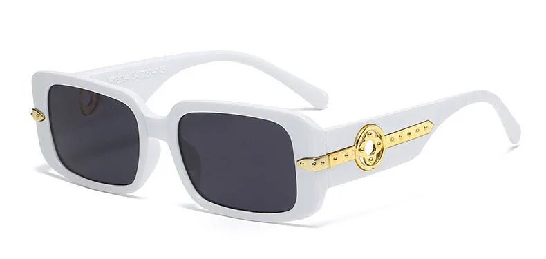 Nuevas gafas de sol Vintage de moda para mujer, gafas de sol cuadradas pequeñas de marca de lujo con patillas huecas, gafas de sol para hombre a la moda UV400 - VibraStore