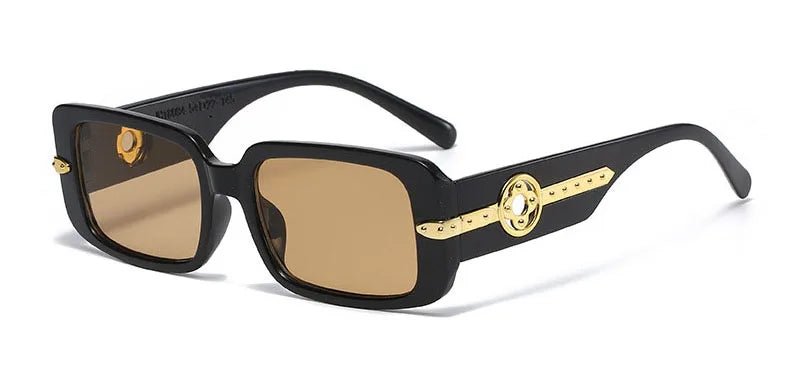 Nuevas gafas de sol Vintage de moda para mujer, gafas de sol cuadradas pequeñas de marca de lujo con patillas huecas, gafas de sol para hombre a la moda UV400 - VibraStore