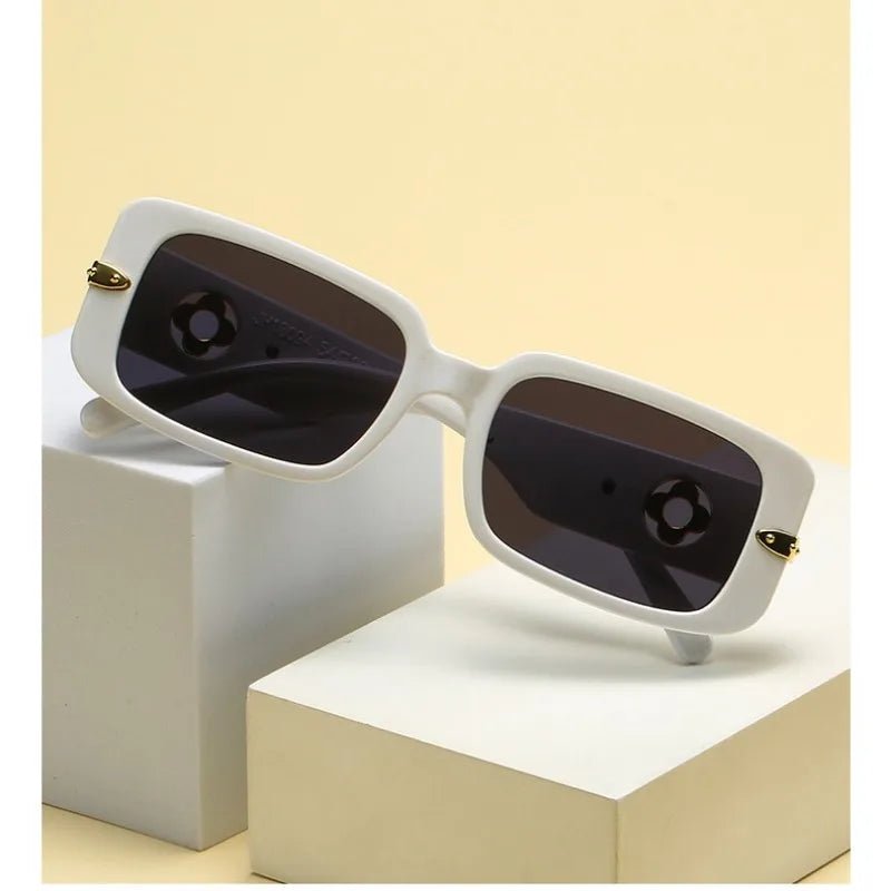 Nuevas gafas de sol Vintage de moda para mujer, gafas de sol cuadradas pequeñas de marca de lujo con patillas huecas, gafas de sol para hombre a la moda UV400 - VibraStore