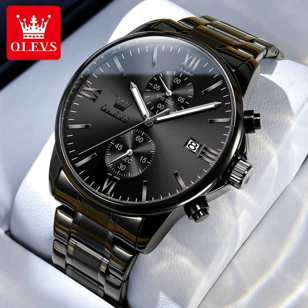 OLEVS 2886 Mens Watch Business Luxury Quartz Watch Waterproof Luminous Watch For Man Multifunctional Chronograph Watch Original - VibraStore