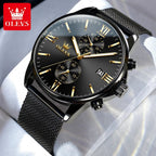 OLEVS 2886 Mens Watch Business Luxury Quartz Watch Waterproof Luminous Watch For Man Multifunctional Chronograph Watch Original - VibraStore