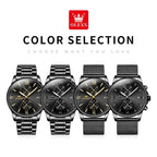 OLEVS 2886 Mens Watch Business Luxury Quartz Watch Waterproof Luminous Watch For Man Multifunctional Chronograph Watch Original - VibraStore