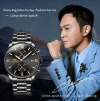 OLEVS 2886 Mens Watch Business Luxury Quartz Watch Waterproof Luminous Watch For Man Multifunctional Chronograph Watch Original - VibraStore