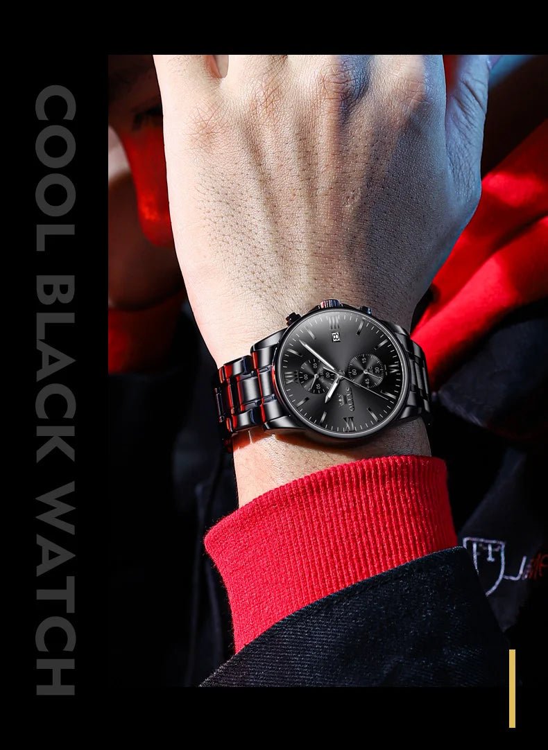 OLEVS 2886 Mens Watch Business Luxury Quartz Watch Waterproof Luminous Watch For Man Multifunctional Chronograph Watch Original - VibraStore