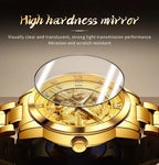 OLEVS Japan Automatic Mechanical Men's Watches High - end Luxury Brand Original Stainless Steel Hollowed Dragon Watch for Men 7027 - VibraStore
