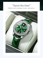 OLEVS Luxury Brand Quartz Watch for Women Steel Strap Waterproof Date Luminous Ladies Wristwatch Diamond Bezel Woman Watch 9945 - VibraStore