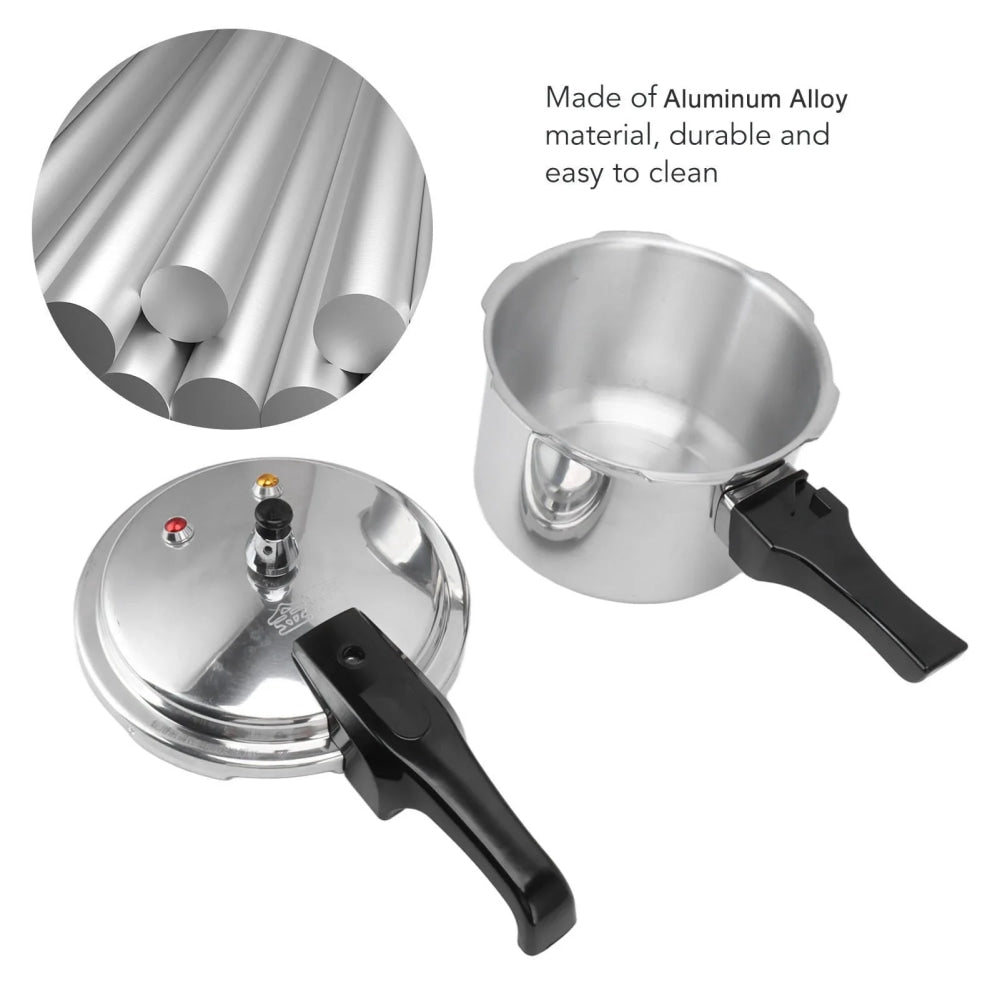 Olla a presión de aleación de aluminio de 3 litros, Mini olla a presión de 18cm de fondo de 3L para estufa de Gas, olla a presión de aleación de aluminio de 3L - VibraStore