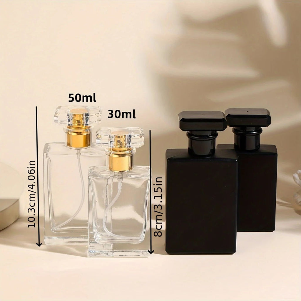 One glass refillable perfume bottle, 30ml/50ml fine mist atomizer, portable cosmetic sample container, travel accessories - VibraStore