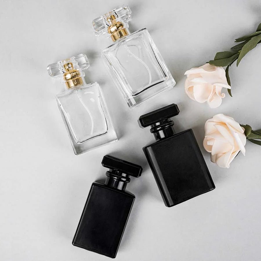 One glass refillable perfume bottle, 30ml/50ml fine mist atomizer, portable cosmetic sample container, travel accessories - VibraStore