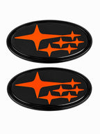 2Pcs Acrylic Car Front Rear Logo Emblem Sticker For Subaru STI XV Impreza BRZ WRX Legacy Outback Auto Hood Trunk Badge Cover 2015/2019