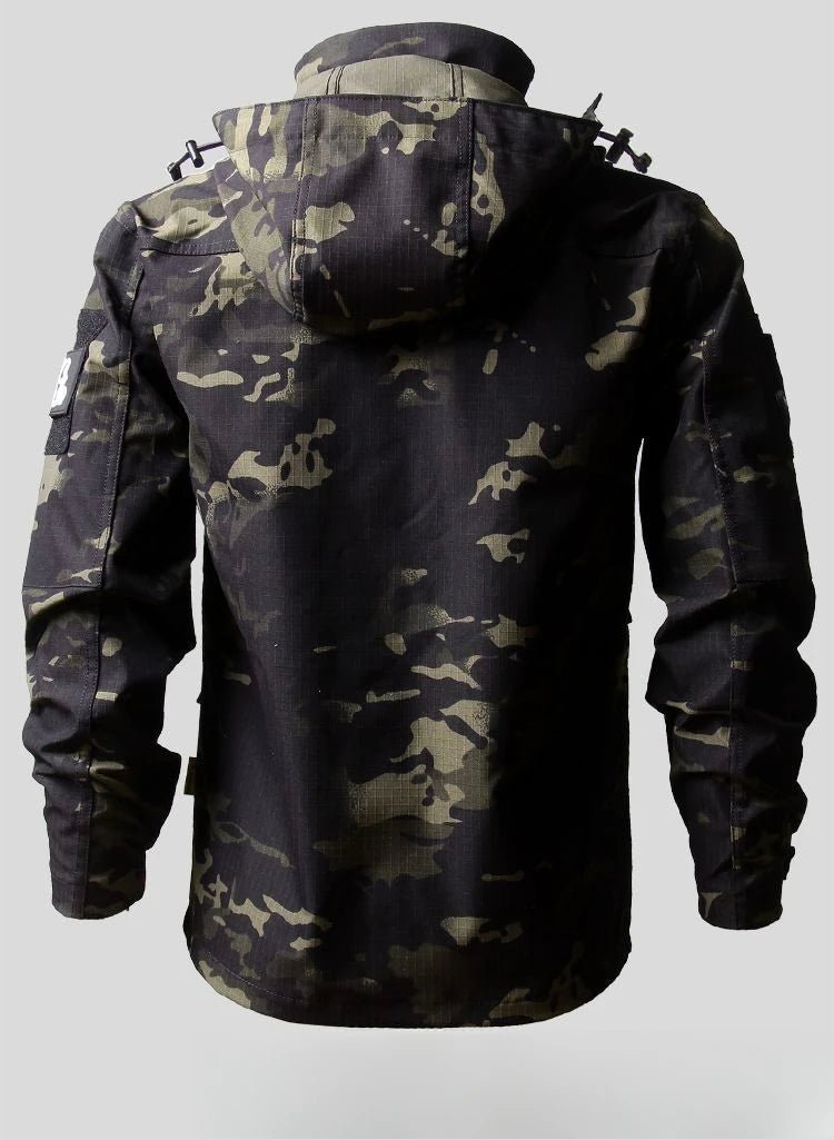 Outdoor Tactical Soft Shell Assault Suit Men Camouflage Jacket Hooded 2 - piece Spring Autumn Cycling Workwear Windproof Clothing - VibraStore