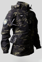 Outdoor Tactical Soft Shell Assault Suit Men Camouflage Jacket Hooded 2 - piece Spring Autumn Cycling Workwear Windproof Clothing - VibraStore